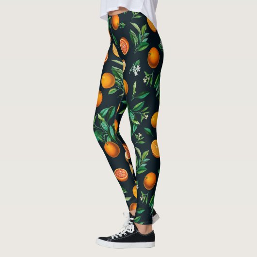 Sinaasappels Black Fruit gepatterd | LEGGINGS (Links)