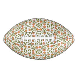 Sinaasappels bloemen, bloemenmotief, groen, boho american football