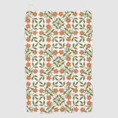 Sinaasappels bloemen, bloemenmotief, groen, boho golfhanddoek (Voorkant)