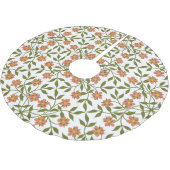 Sinaasappels bloemen, bloemenmotief, groen, boho kerstboom rok (Gekanteld)