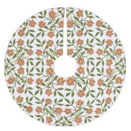 Sinaasappels bloemen, bloemenmotief, groen, boho kerstboom rok