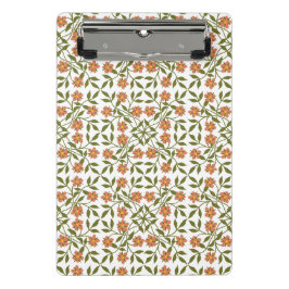 Sinaasappels bloemen, bloemenmotief, groen, boho mini klembord