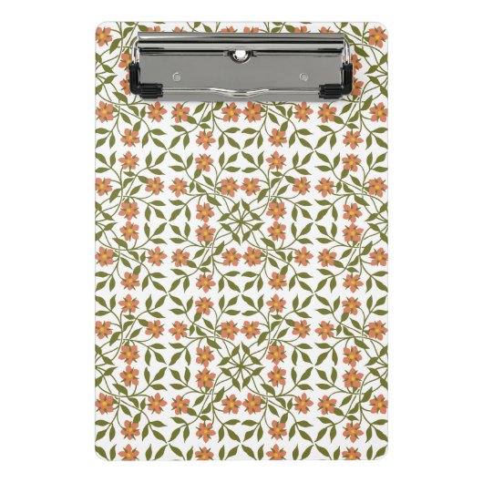 Sinaasappels bloemen, bloemenmotief, groen, boho mini klembord (Voorkant)