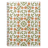 Sinaasappels bloemen, bloemenmotief, groen, boho notitieboek (Voorkant)