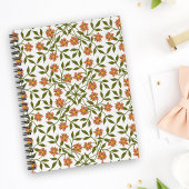 Sinaasappels bloemen, bloemenmotief, groen, boho notitieboek