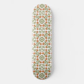 Sinaasappels bloemen, bloemenmotief, groen, boho persoonlijk skateboard (Voorkant)
