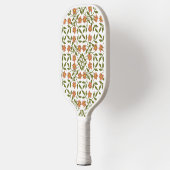 Sinaasappels bloemen, bloemenmotief, groen, boho pickleball paddle (Links)