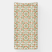 Sinaasappels bloemen, bloemenmotief, groen, boho spandoek (Verticaal)