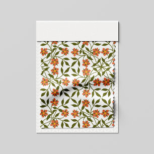 Sinaasappels bloemen, bloemenmotief, groen, boho stof