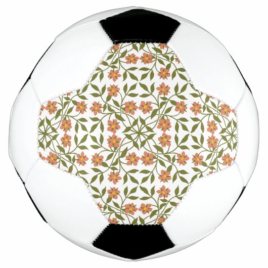 Sinaasappels bloemen, bloemenmotief, groen, boho voetbal (Voorkant)