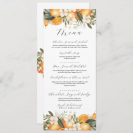 Sinaasappels Bloemen Citrusbloemen Menu Huwelijk