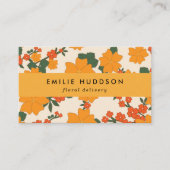 Sinaasappels bloemen, groen, bloemist, bloemenwink visitekaartje (Voorkant)