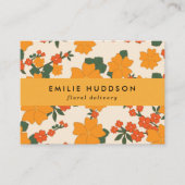 Sinaasappels bloemen, groen, bloemist, bloemenwink visitekaartje (Voorkant)