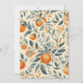 Sinaasappels bloemenbruiloft uitnodiging (Achterkant)