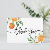 Sinaasappels blokjes dank je creditcard bedankkaart (Staand voorkant)