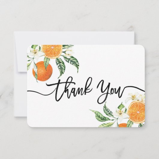 Sinaasappels blokjes dank je creditcard bedankkaart (Voorkant)