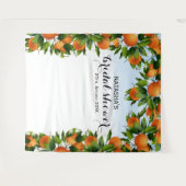 Sinaasappels botanische bruiloft | Fotoachtergrond Wandkleed (Voorkant (horizontaal))
