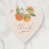 Sinaasappels Botanische Citrus Illustratie Baby sh Bedankjes Labels (Voorkant)