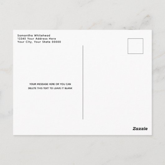 Sinaasappels Branch Hand Lettert Hartelijk dank Briefkaart (Achterkant)