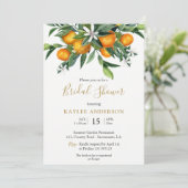 Sinaasappels Bridal Shower-uitnodigkaart Kaart (Staand voorkant)
