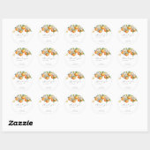 Sinaasappels Bright Citrus Floral Baby shower Dank Ronde Sticker (Vel)