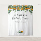 Sinaasappels Bruidsfeest Achtergrond Fotohokje Wandkleed (Voorkant)