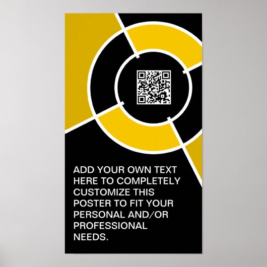 sinaasappels Bulseye QR-code Poster (Voorkant)