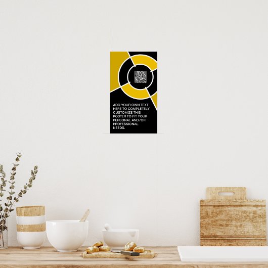 sinaasappels Bulseye QR-code Poster (Keuken)