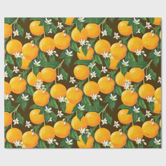 Sinaasappels Cadeaupapier (Vlak)