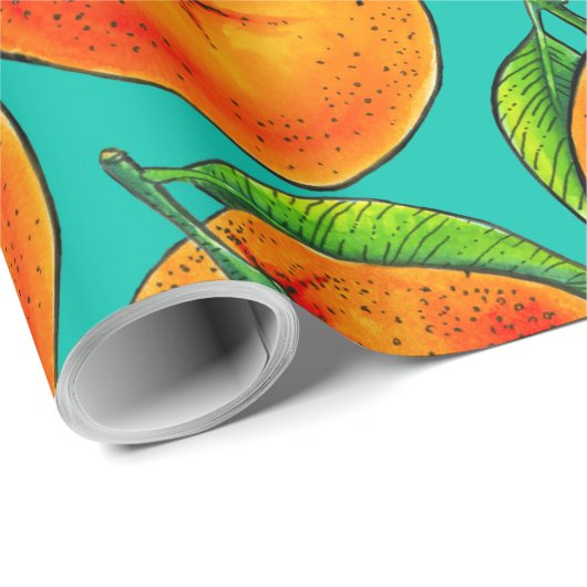 Sinaasappels Cadeaupapier (Rol Hoek)