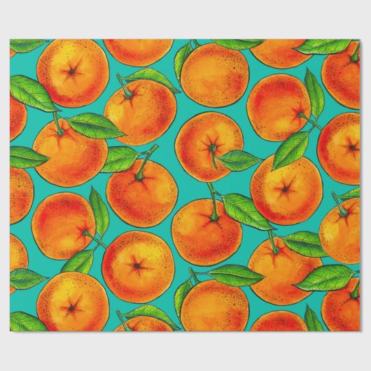 Sinaasappels Cadeaupapier (Vlak)