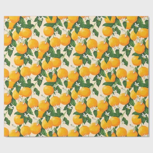 Sinaasappels Cadeaupapier (Vlak)