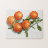 Sinaasappels (Calamondiaan) Waterverf van fruit Legpuzzel (Horizontaal)