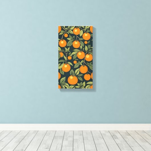 Sinaasappels Canvas Muurkunst (Insitu (Houten vloer))