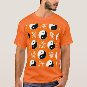 Sinaasappels Chinese Yin Yang-patroon T-shirt