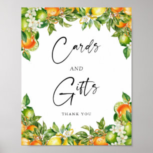 Sinaasappels Citroen Citrus Kaarten en geschenken Poster