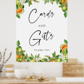 Sinaasappels Citroen Citrus Kaarten en geschenken  Poster (Keuken)