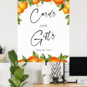Sinaasappels Citroen Citrus Kaarten en geschenken  Poster (Thuiskantoor)