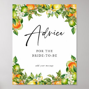 Sinaasappels Citroen Citrus vrijgezellenfeest Advi Poster