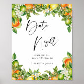 Sinaasappels Citroen Citrus vrijgezellenfeest Date Poster (Voorkant)