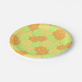 sinaasappels citroenen limoen natuur verse citrusv papieren bordje (Gekanteld)