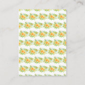 Sinaasappels Citrus Baby Shower Boek Verzoek Informatiekaartje (Achterkant)