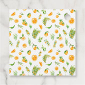 Sinaasappels Citrus Baby shower Dank u Bedankjes Labels (Achterkant)