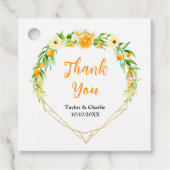 Sinaasappels Citrus bruiloft Dank u Bedankjes Labels (Voorkant)