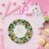 Sinaasappels Citrus Fruit Bloemen Party Papieren Bordje (Feest)