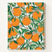 Sinaasappels Citrus Fruit Bloemmotief Bruiloftsbor Notitieboek (Achterkant)