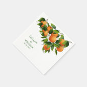 Sinaasappels Citrus Fruit Cocktail Party servetten (Hoek)