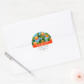 Sinaasappels Citrus Fruit Inblikken | Dank U Ronde Sticker (Envelop)