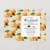 Sinaasappels Citrus Fruits Floral Cocktail Party I Kaart (Voorkant / Achterkant)