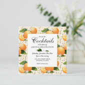 Sinaasappels Citrus Fruits Floral Cocktail Party I Kaart (Staand voorkant)